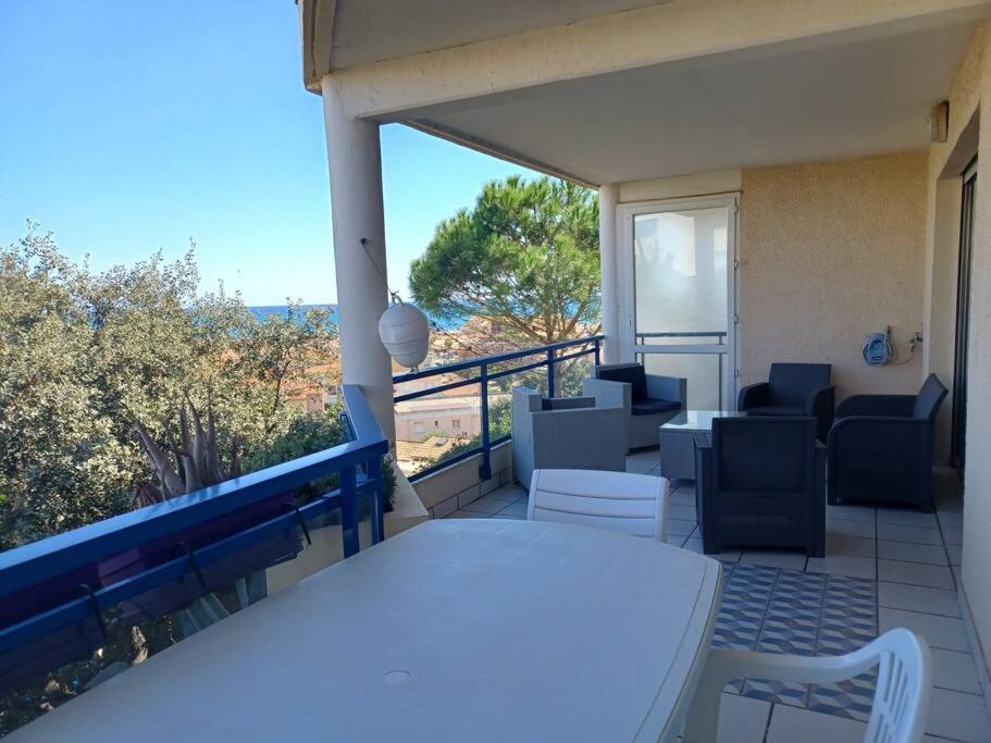 Plain-Pied, Terrasse, Piscine, Pleine Vue Mer, Plage A 6' A Pied, Parking, Wifi Fleury  Esterno foto