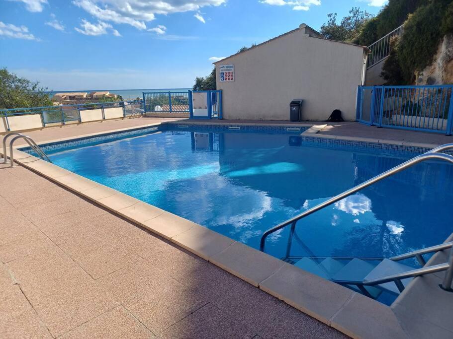 Plain-Pied, Terrasse, Piscine, Pleine Vue Mer, Plage A 6' A Pied, Parking, Wifi Fleury  Esterno foto