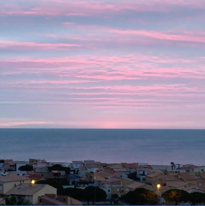 Plain-Pied, Terrasse, Piscine, Pleine Vue Mer, Plage A 6' A Pied, Parking, Wifi Fleury  Esterno foto