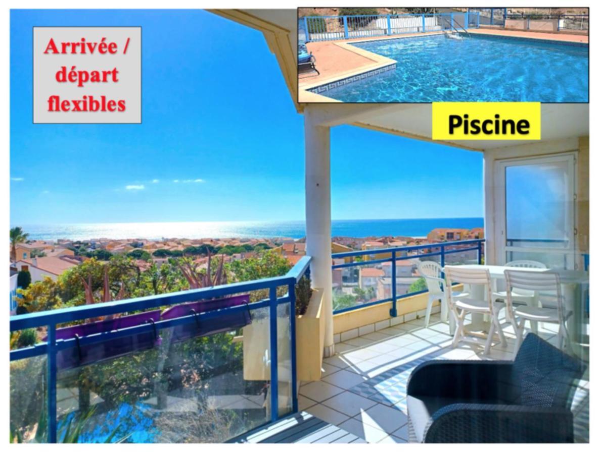 Plain-Pied, Terrasse, Piscine, Pleine Vue Mer, Plage A 6' A Pied, Parking, Wifi Fleury  Esterno foto